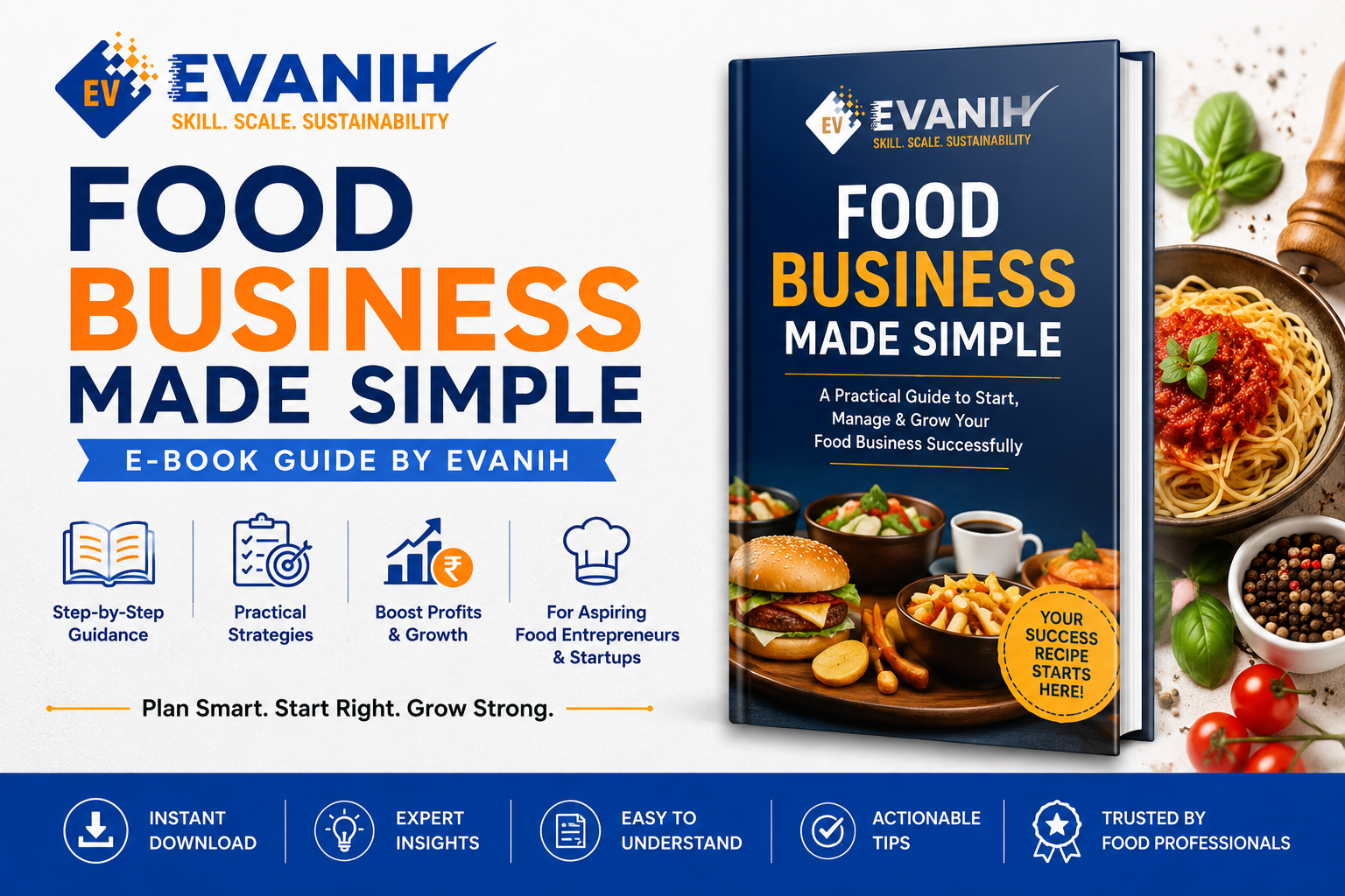 Food Business Made Simple e-book guide by EVANIH